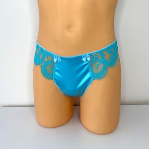 Male silky satin thongs underware Luxury lace mens thong Satin mens thong see through panty Sissy thong  Sissy Lingerie Sissy boy panties
