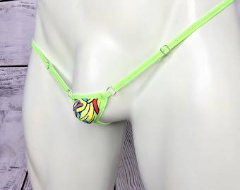 Men’s Ultra Micro Thong, Minimal Coverage G String, Open Style Bikini, Micro Beachwear, Handmade Men’s String Underwear