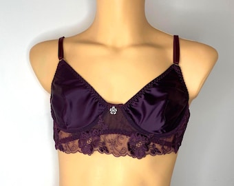 Men's Luxury  satin Bra for Crossdressers, Flat chest bra for men, Training Sissy bras,  Sissy lingerie, Underwire bra for men, Crossdresser