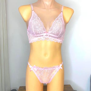 Sissy lingerie sets for men, Sissy clothing for men, Pink Men Bra AA and sissy panty, Crossdresser transgender lingerie, Flat bra .