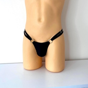 Men&#39;s MicroThong String Thong Swimming Bulge pouch swimwear Mensview swimwear Handmade Mens string bikini Sissy panty Underwear Swimwear