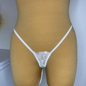Tanga micro de encaje, bikini de tanga extrema en forma de Y imagen 8