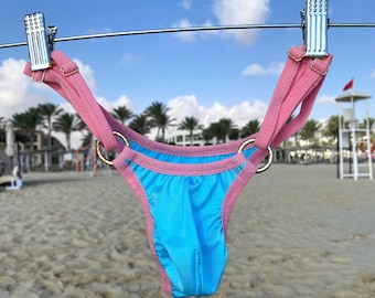 Mens Swim Thong: Custom Micro Swim Briefs, Adjustable Pouch