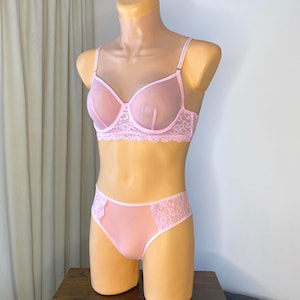 Sissy lingerie sets for men, AA crossdresser underwire bra for men, Sissy panty, Training Sissy bras Plus size. Sissy lingerie for gay men