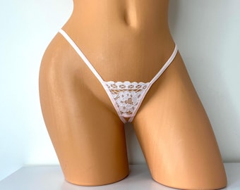 Biquíni micro extremo com fio dental Biquíni extremo sem virilha Fio dental transparente com fio dental Micro extremo plus size Biquíni transparente com fio dental Y