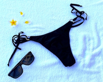 Male swimsuit thongs  Men's MicroThong Swimming Bulge pouch swimwear Handmade Mens string bikini Sissy panty Underwear Swimwear