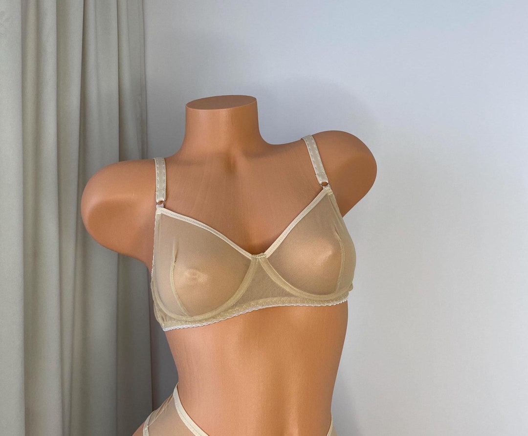 See Through Lingeries, Sheer Bra Large Breast, See Through Lingeries