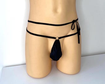 Thong open men's clothing backless thong male swimwear mens thong underwear Bulge pouch swimwear Mens micro string bikini, Sissy panty