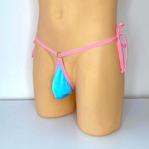 Men&#39;s Micro Thong swimwear mens thong underwear Bulge pouch swimwear Mens Thong Handmade Mens micro string bikini,  Sissy panty,