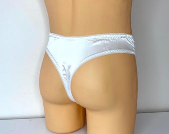 Luksusowe satynowe stringi męskie, stringi z prześwitującą kieszonką, stringi Sissy, bielizna Sissy dla mężczyzn, stringi Sissy dla mężczyzn, koronkowa bielizna Sissy, majtki Sissy