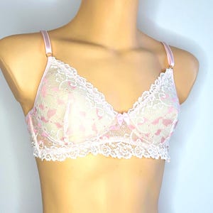 Crossdresser lingerie, Adult Sissy Handmade lace bra for Men, Sissy lingerie sets,  Men Bra AA B, Training  bras Plus size Cup bra push up