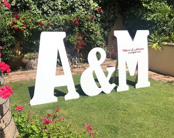 100cm large wooden wedding letters for wedding decorations, anniversary decorations, birthdays, wedding lettering