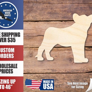 Unfinished Wood Lion Silhouette - Craft- up to 24&quot; DIY