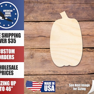 Unfinished Wood Tall Pumpkin Shape - Craft - up to 36&quot; DIY