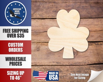 Unfinished Wood Simple Shamrock Shape - Craft - tot 36" DIY