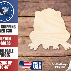 Unfinished Wood Toad Silhouette - Craft- up to 24&quot; DIY