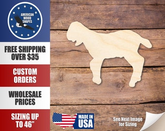 Unfinished Wood Goat Silhouette - Craft- up to 24" DIY