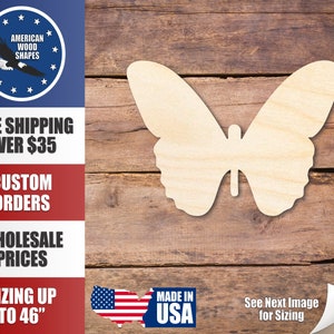 Niedokończona sylwetka motyla z drewna - Rękodzieło - do 24&quot; DIY