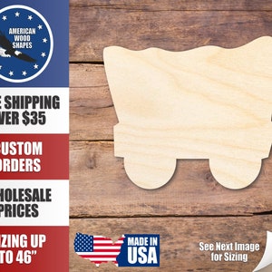Unfinished Wood Covered Wagon Shape - Craft - up to 36&quot; DIY