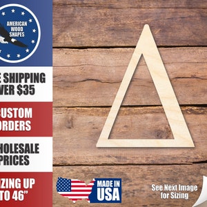 Unfinished Wood Delta Silhouette - Craft- up to 24" DIY