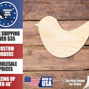 Unfinished Wood Bird Cute Craft Silhouette - Craft- tot 24&quot; DIY