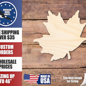 Unvollendetes Holz Ahornblatt Form - Handwerk - bis zu 36&quot; DIY