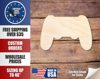 Unfinished Wood Game Controller Silhouette - Craft- up to 24" DIY