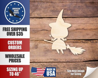 Unfinished Wood Good Witch Shape - Craft - tot 36"