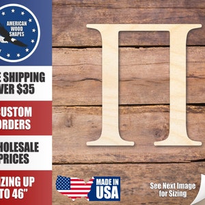 Unfinished Wood Pi Silhouette - Craft- up to 24" DIY