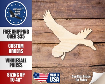 Unfinished Wood Duck Mallard Silhouette - Craft- up to 24" DIY