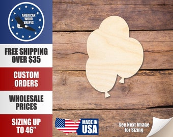 Unfinished Wood Balloon Silhouette - Craft- up to 24" DIY
