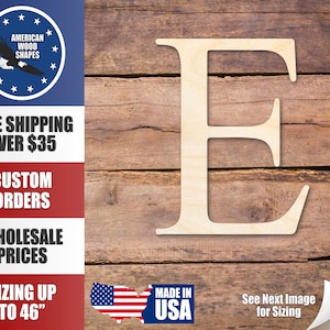 Unfinished Wood Epsilon Silhouette - Craft- up to 24&quot; DIY