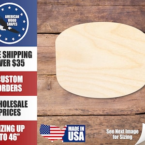 Unfinished Wood Single Hockey Puck Silhouette - Craft- up to 24&quot; DIY