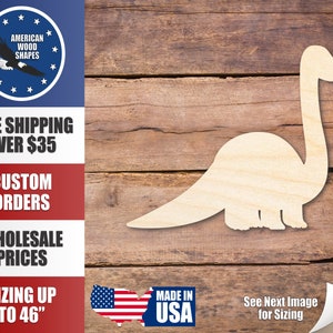 Unfertiges Holz Baby Dinosaurier Brontosaurus Silhouette - Craft- bis zu 60 cm DIY