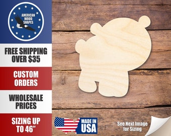 Unfinished Wood Cute Baby Bear Shape - Craft - up to 36" DIY