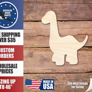 Unfertiges Holz Baby Dinosaurier Brontosaurus Silhouette - Craft- bis zu 60 cm DIY
