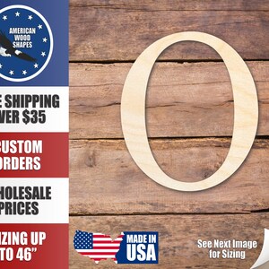 Unfinished Wood Omicron Silhouette - Craft- up to 24" DIY