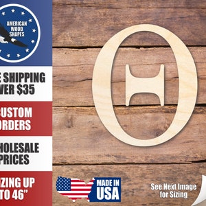 Unfinished Wood Theta Silhouette - Craft- up to 24" DIY