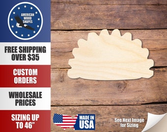 Unfinished Wood Pierogi Silhouette Shape - Craft - up to 36"