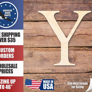 Unfinished Wood Upsilon Silhouette - Craft- up to 24" DIY