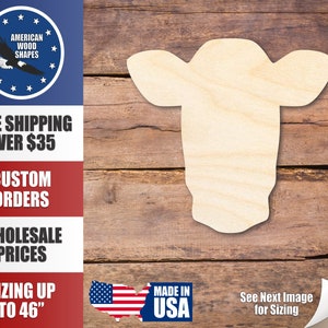 Unfinished Wood Dairy Cow Shape - Craft - up to 36&quot; DIY