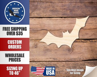 Unvollendete Holz Fledermaus Halloween Silhouette - Handwerk- bis zu 60 cm DIY
