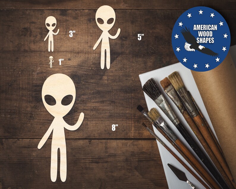 Unfinished Wood Alien Greetings Shape - Craft - up to 36" - Etsy