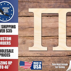 Unfinished Wood Bold Pi Shape - Craft - up to 36&quot; DIY