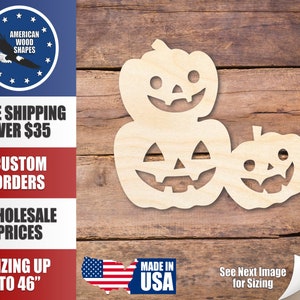 Unfinished Wood Pumpkin Stack Shape - Craft - up to 36&quot;