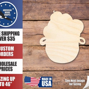 Unfinished Wood Bushel of Apples Shape - Craft - up to 36"