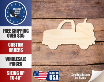 Unfinished Wood Halloween Tree Car Truck Silhouette - Craft- up to 24" DIY