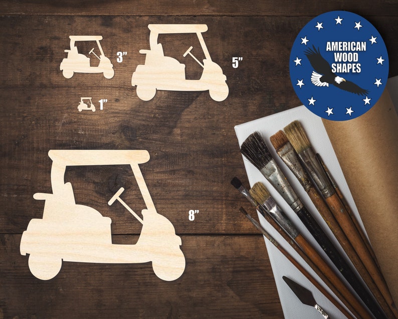Unfinished Wood Golf Cart Silhouette Craft up to 24 - Etsy