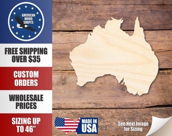 Unfinished Wood Australia Silhouette - Craft- up to 24" DIY