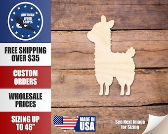 Unfinished Wood Cute Sheep Silhouette - Craft- up to 24" DIY